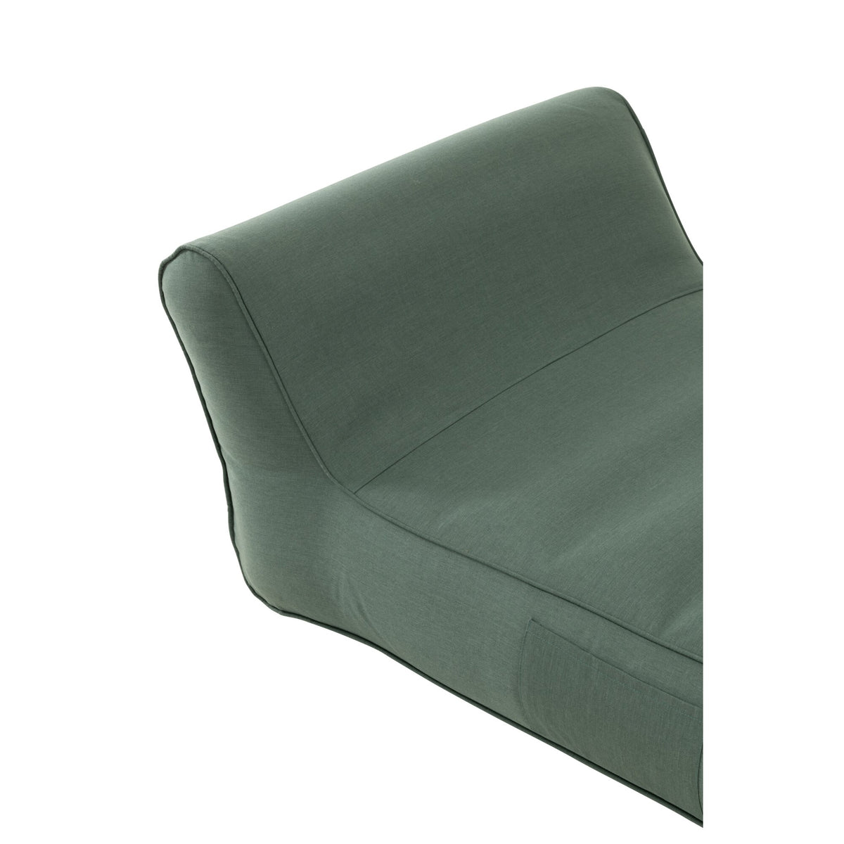 Matelas de chaise longue Helene en polypropylène vert J-Line