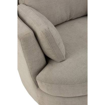 Fauteuil lounge pivotant Bois/Tissu Gris - J-Line
