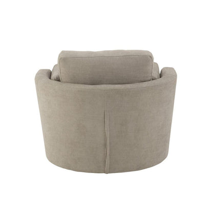 Loungestoel Swivel Hout/Textiel Grijs - J-Line