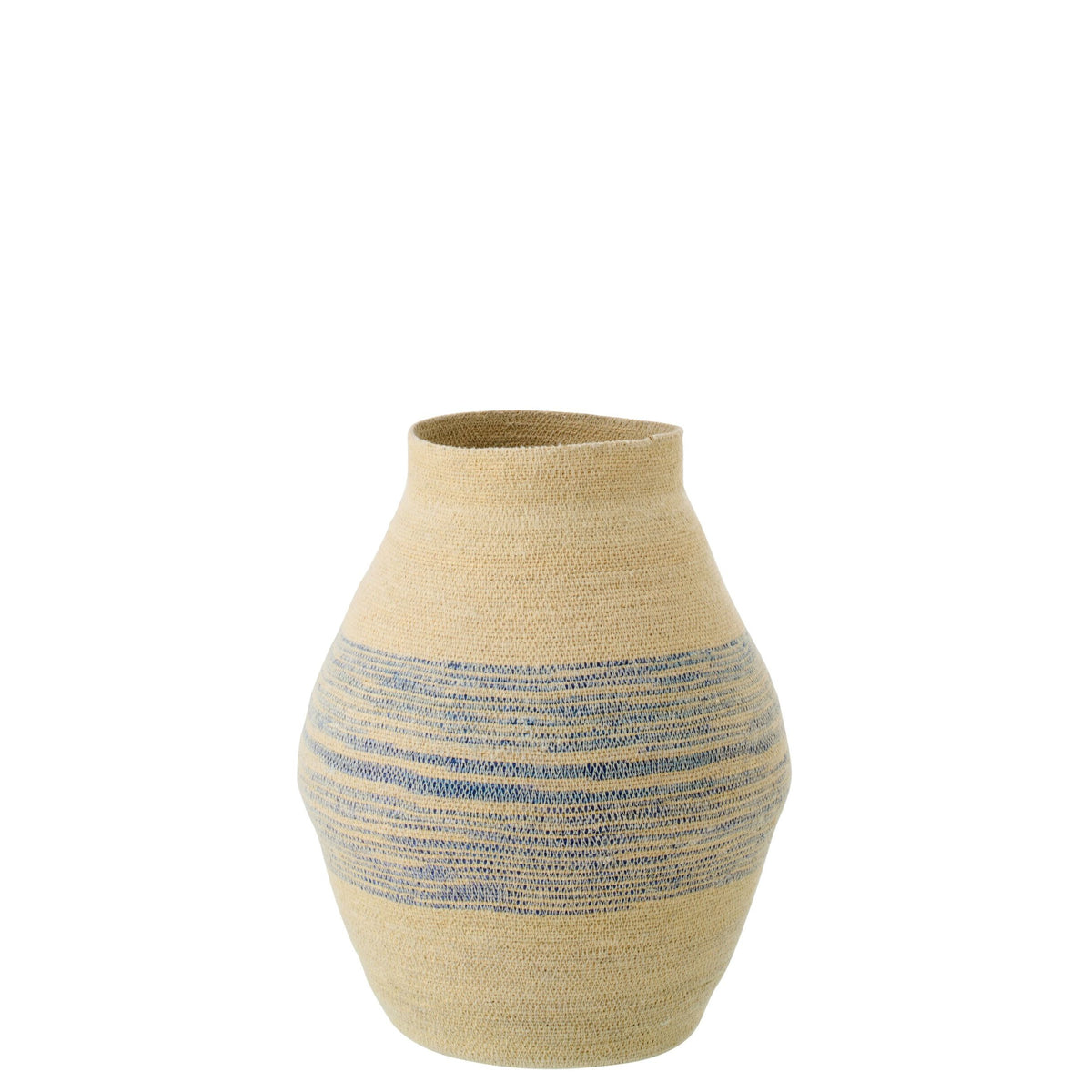 Panier Rayé en Jute Naturel/Bleu Petit J-Line