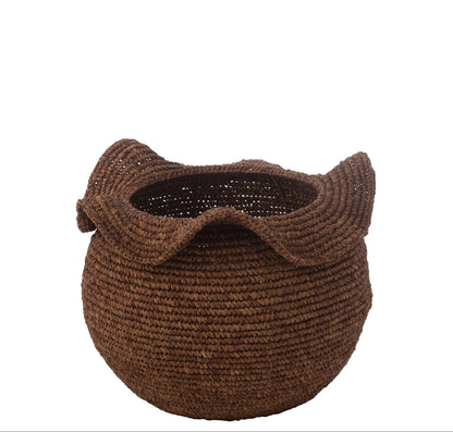 Panier en sisal marron foncé J-Line