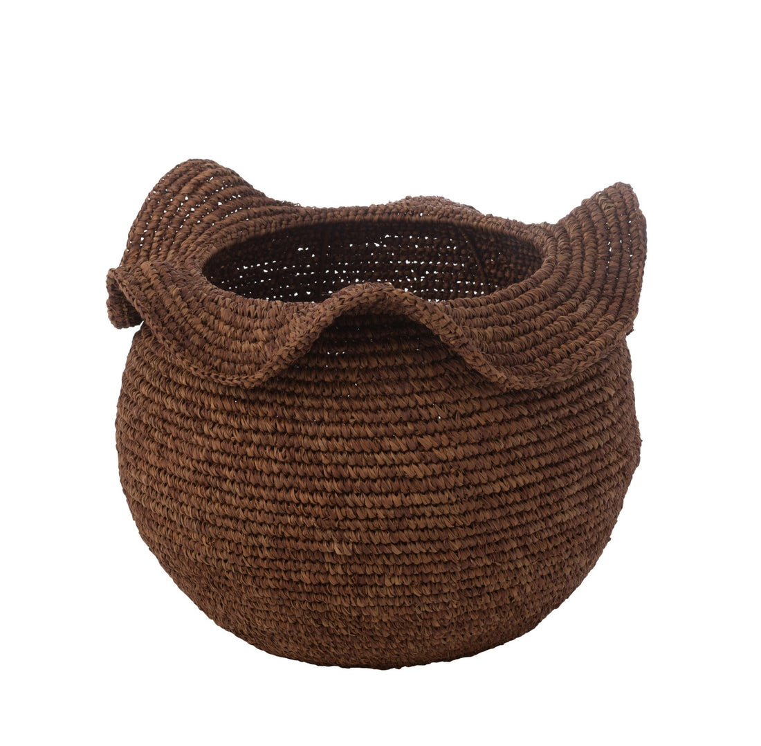 Panier en sisal marron foncé J-Line