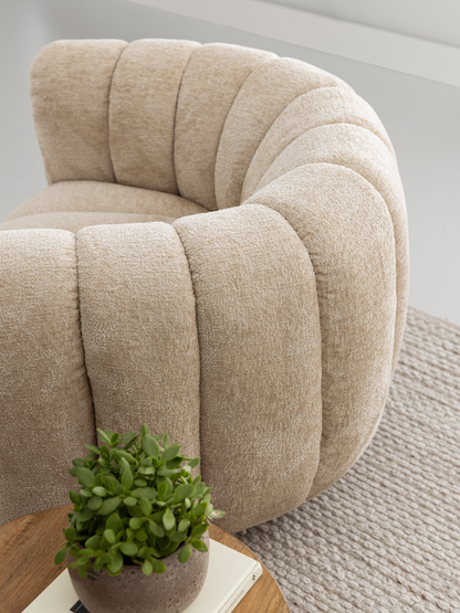 Fauteuil Mello Fauteuil pivotant Tissu Crème MUST Living