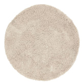 Vloerkleed Celeste Rond van MUST Living in beige, groot hoogpolig kleed van 250 centimeter doorsnede
