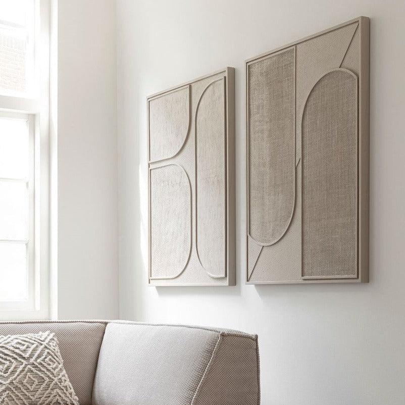 Must Living Wandpaneel Lorcan Cream Large - Wandpaneel - MUST Living - livinglovely.nl