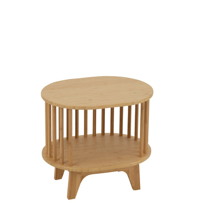 Nachtkast Live Bamboe Naturel - Nachtkastje - J-Line - livinglovely.nl