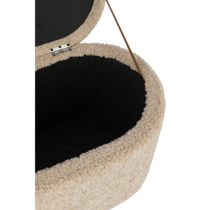 Pouf coffre Teddy Beige J-Line