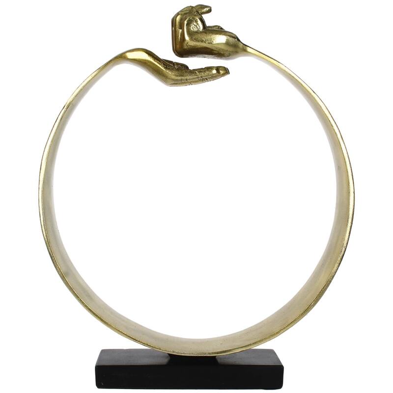 Ornament Handen Goud 34x8x43cm - Beeld - Living Lovely - livinglovely.nl