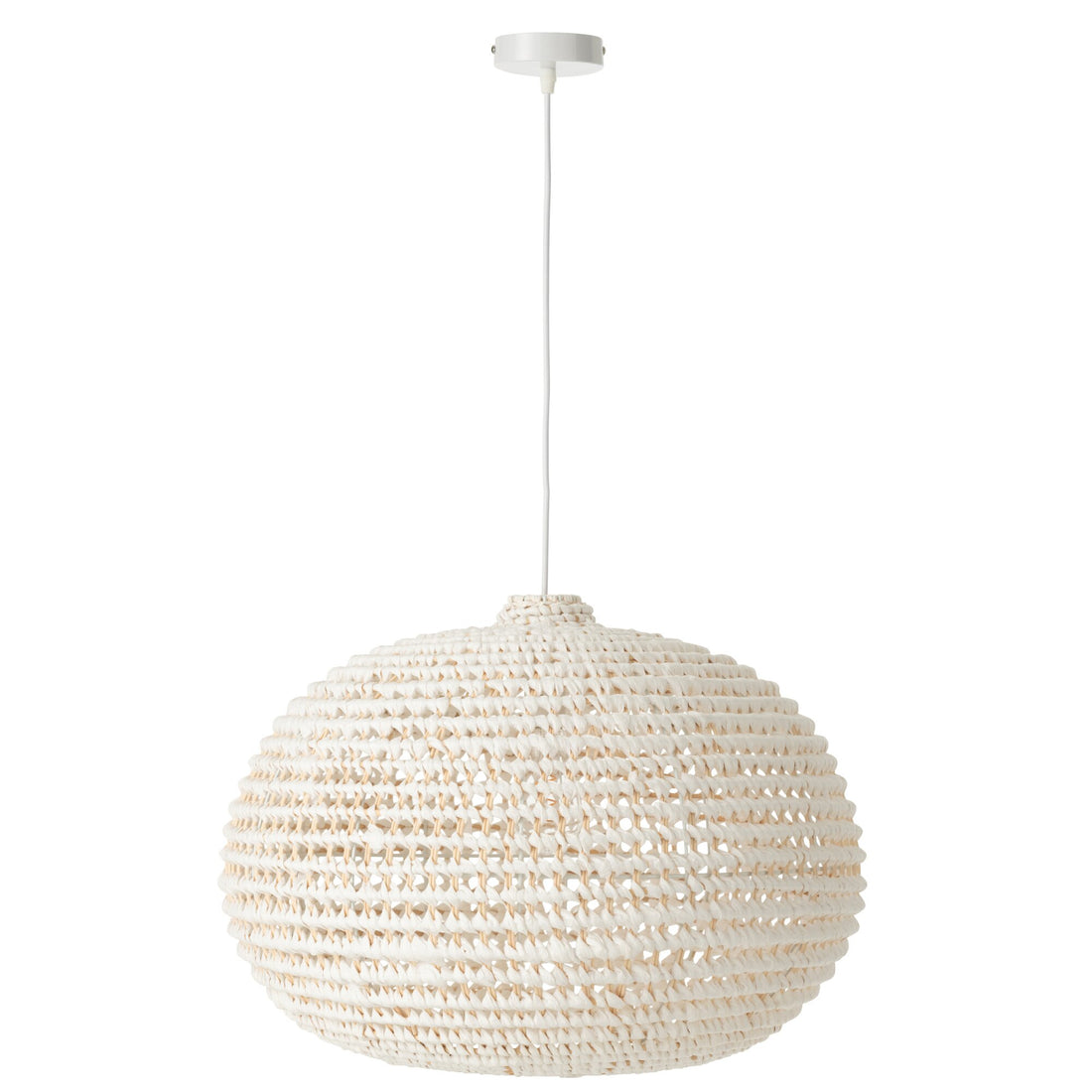 Plafonnier Rond Métal Torsadé Blanc J-Line
