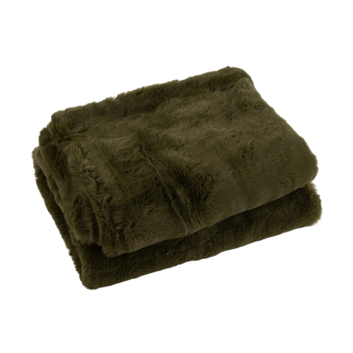 Detail van de zachte structuur van de groene Cutie plaid