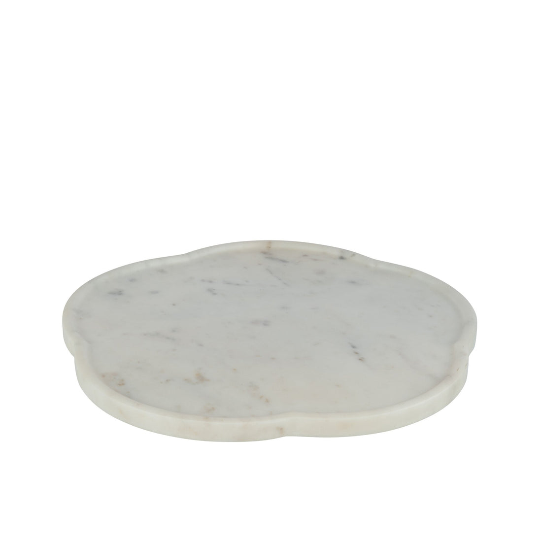 Plateau fleur tournant en marbre blanc J-Line