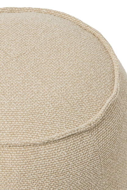 Pouf Alex Contreplaqué/Tissu Écru J-Line