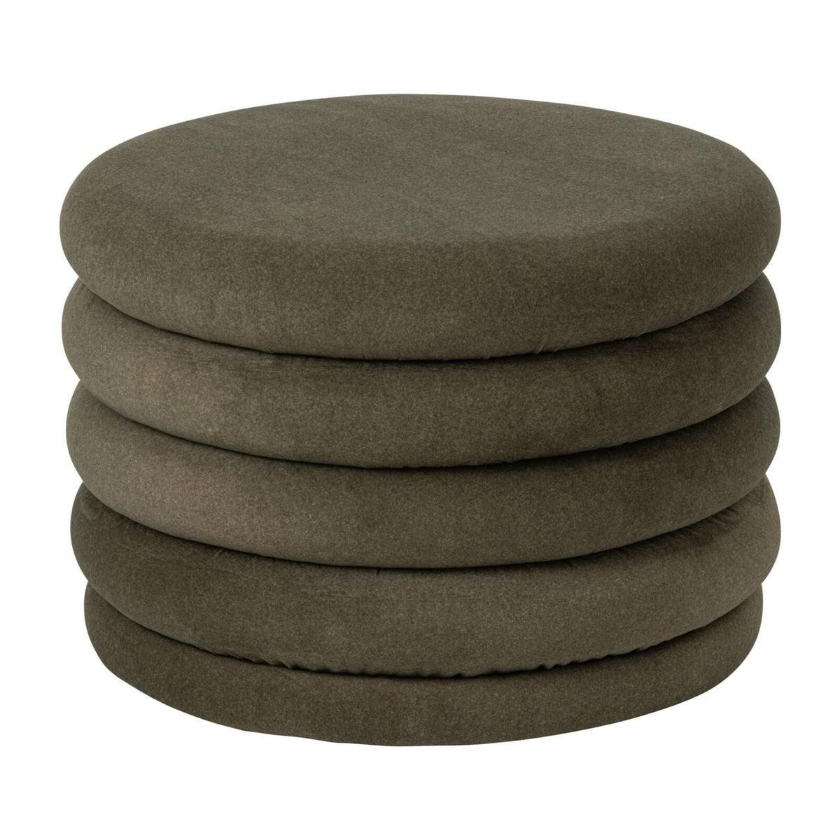 Pouf Mich Contreplaqué/Tissu Vert foncé J-Line