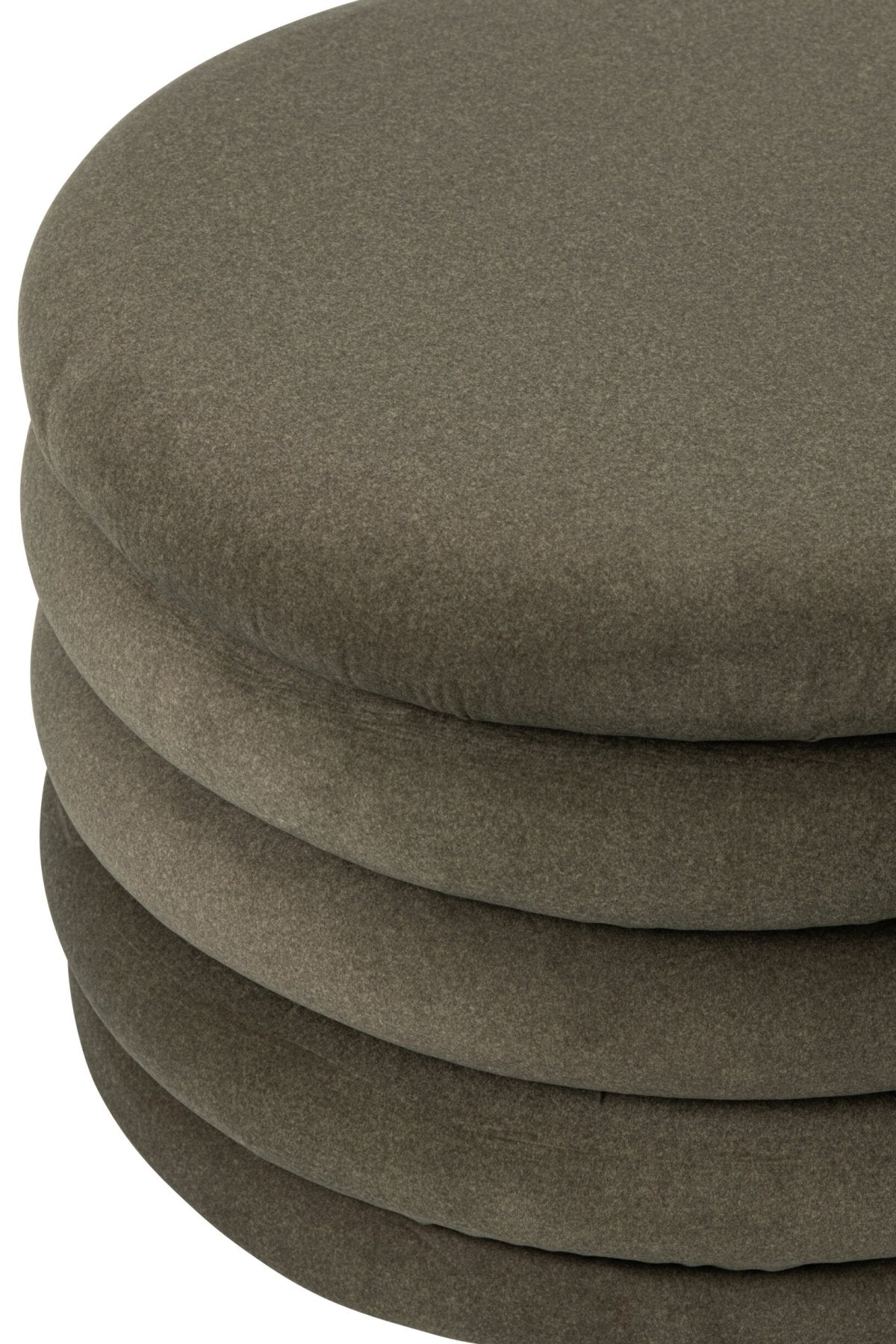 Pouf Mich Contreplaqué/Tissu Vert foncé J-Line