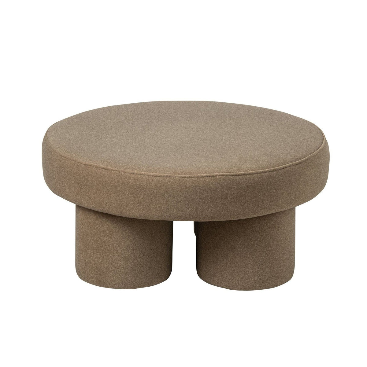 Pouf sur pieds Multiplex/Tissu Beige Large J-Line