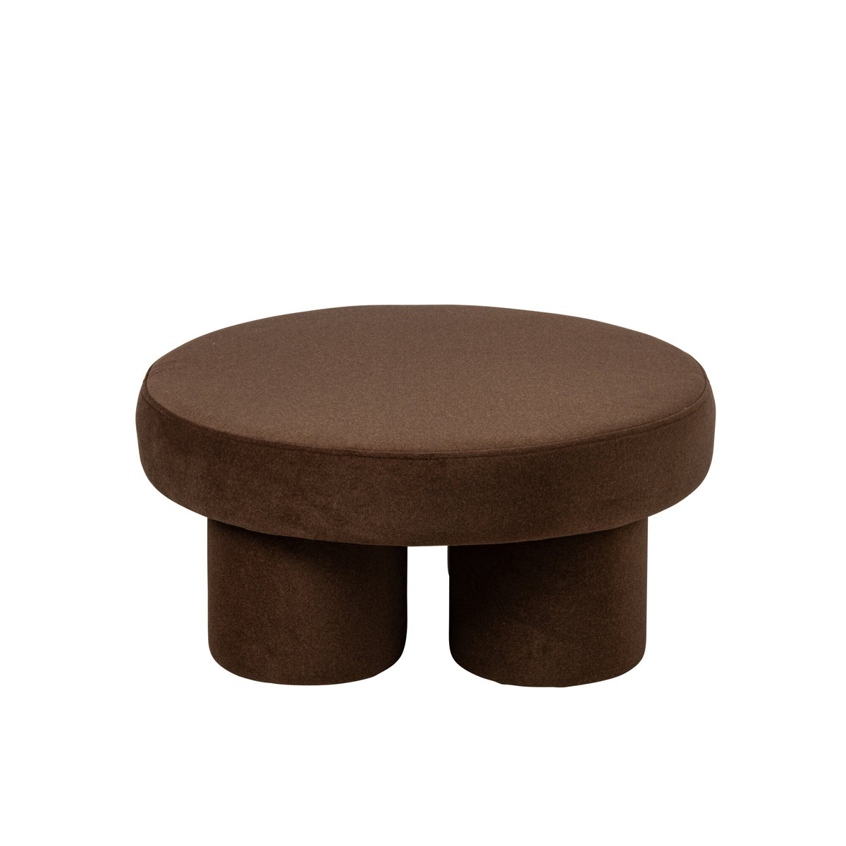 Pouf sur pieds Multiplex/Tissu Taupe Large J-Line