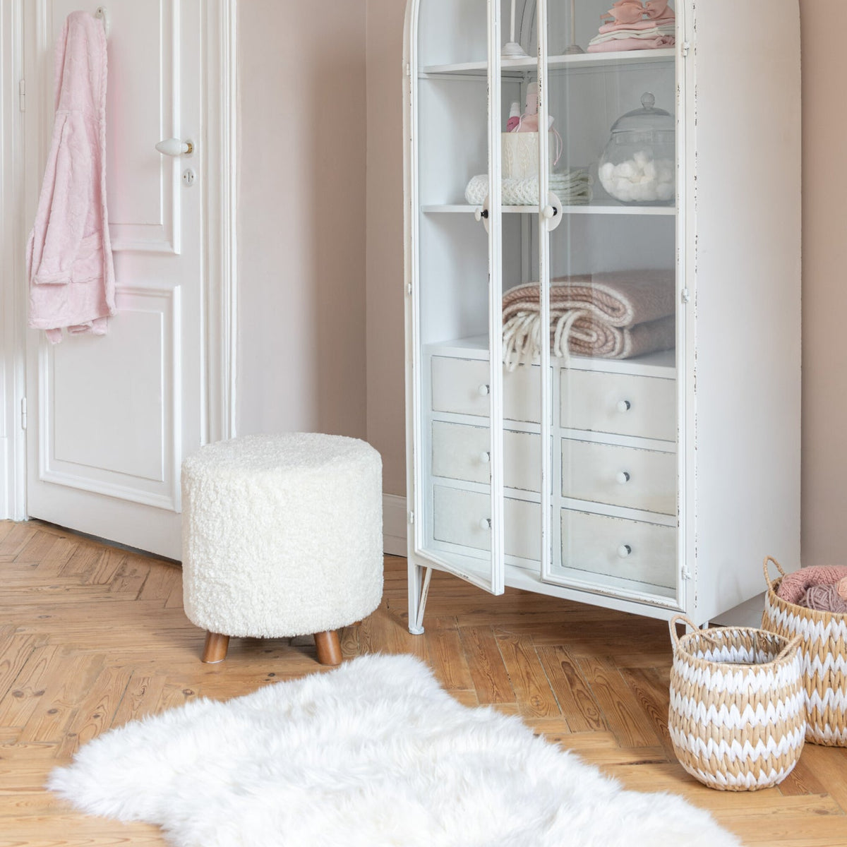 Pouf Mouton Blanc J-Line
