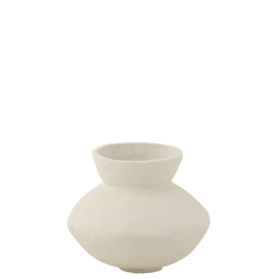 Collier pour pot en papier mâché blanc L45cm×l45cm×H45cm