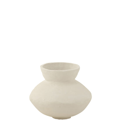 Collier pour pot en papier mâché blanc L45cm×l45cm×H45cm