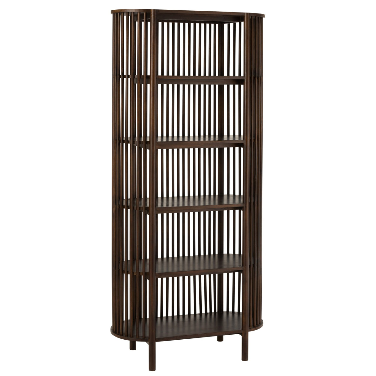Étagère Conie 5 Étagères Bois de Manguier Marron Foncé J-Line
