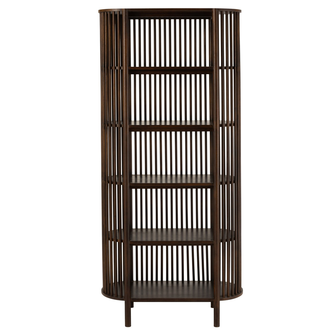 Étagère Conie 5 Étagères Bois de Manguier Marron Foncé J-Line