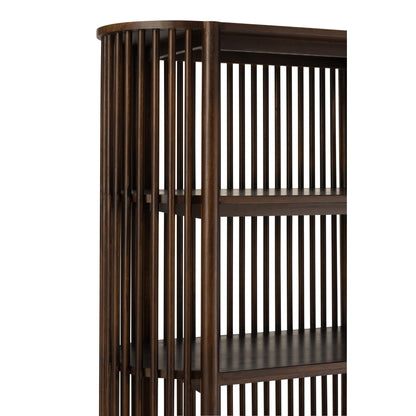 Étagère Conie 5 Étagères Bois de Manguier Marron Foncé J-Line