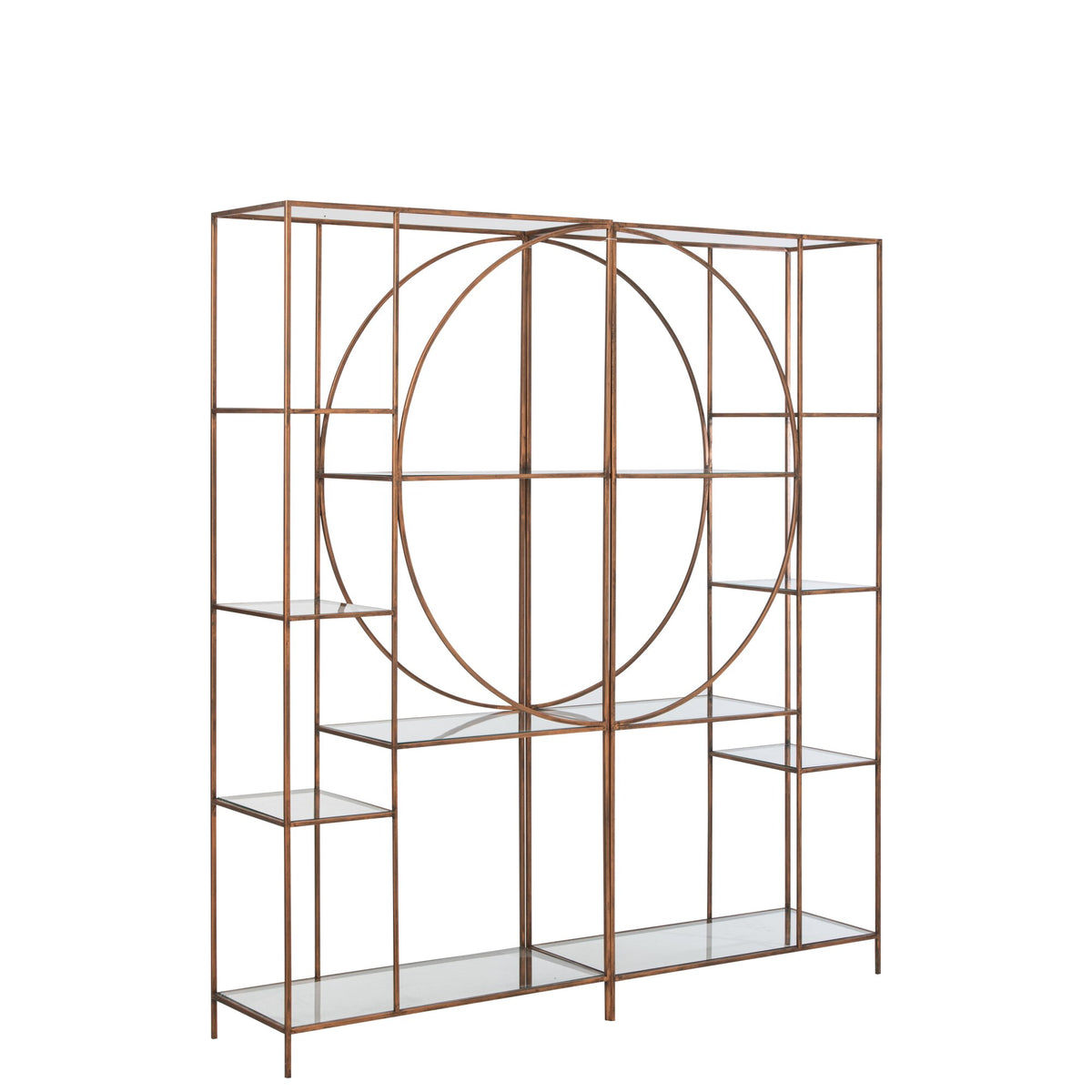 Étagère Fer Verre Bronze J-Line