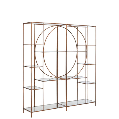 Étagère Fer Verre Bronze J-Line