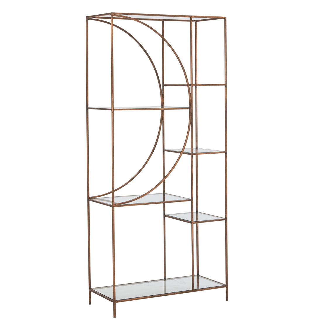 Étagère Fer Verre Bronze J-Line