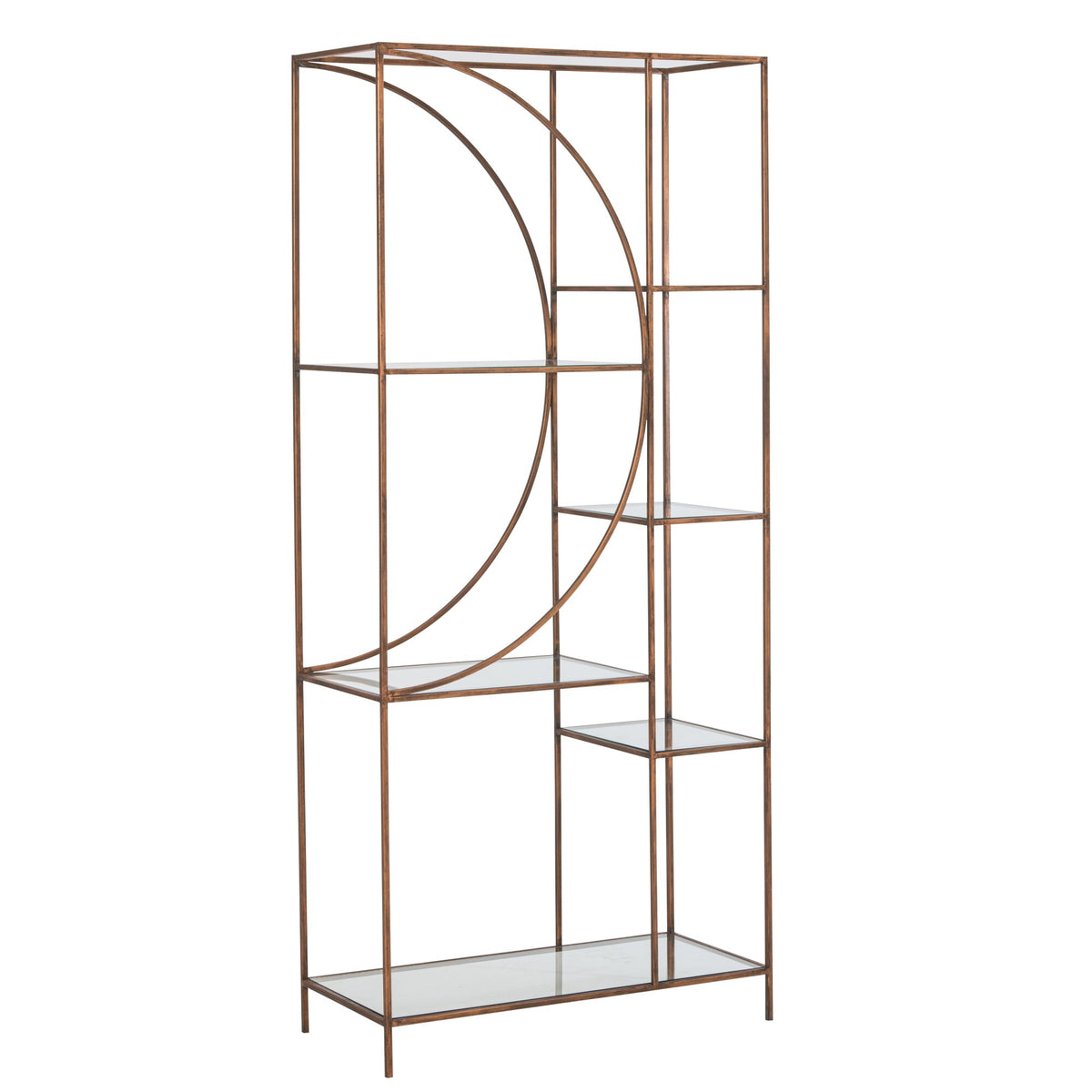 Étagère Fer Verre Bronze J-Line