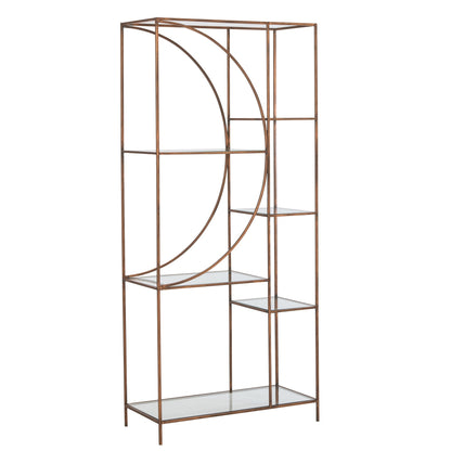 Étagère Fer Verre Bronze J-Line