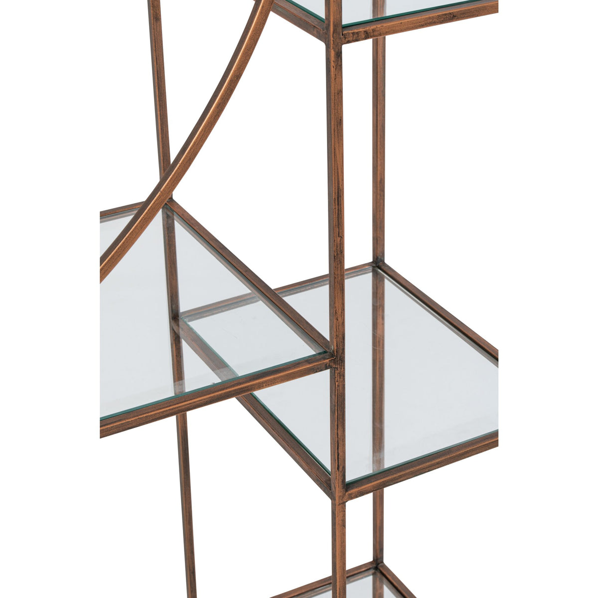 Étagère Fer Verre Bronze J-Line