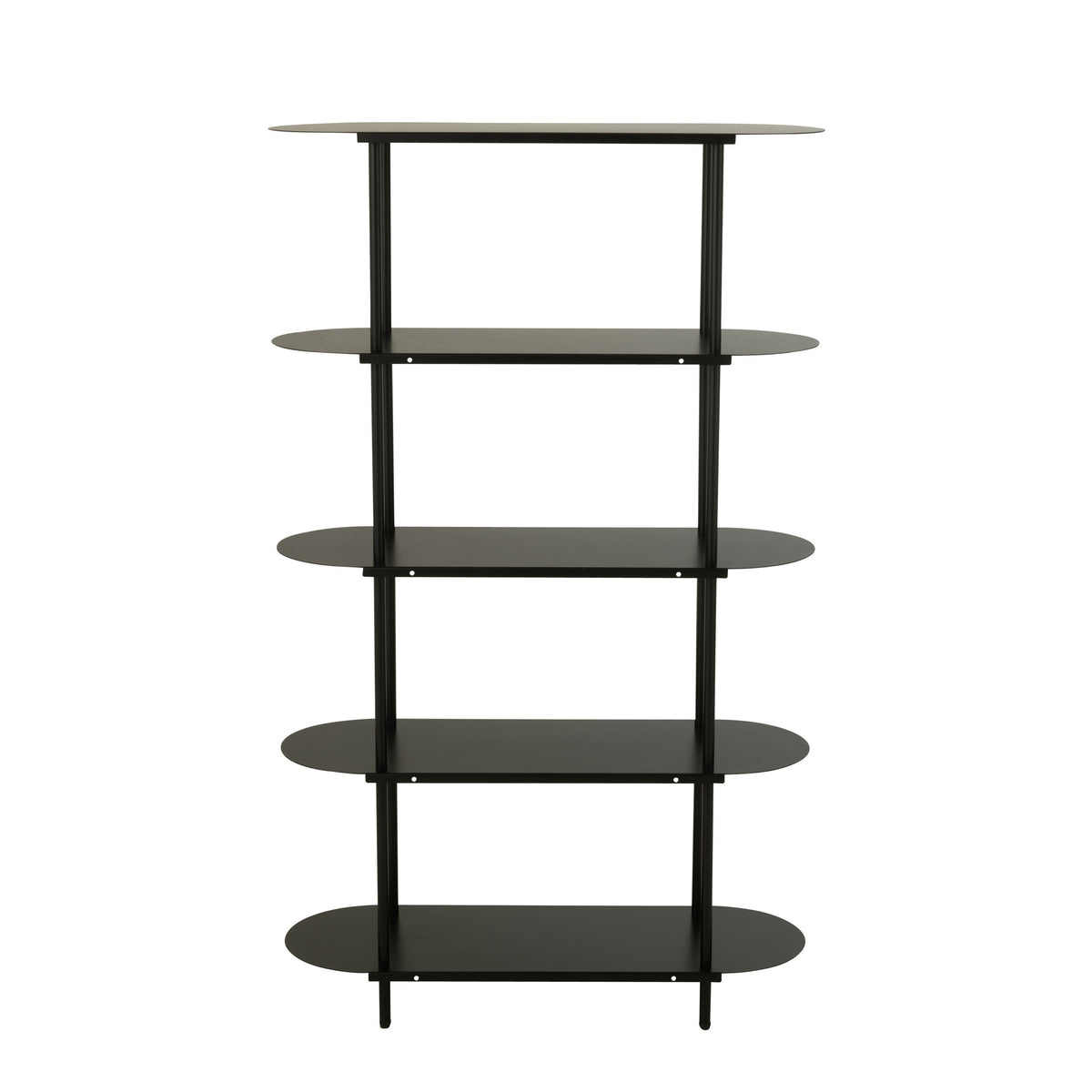 Rek Ovaal Metaal Zwart J-Line - Rek - J-Line - livinglovely.nl