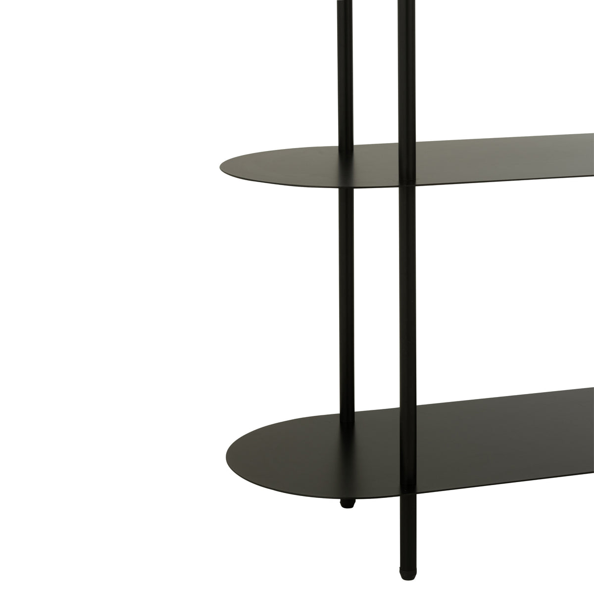 Rek Ovaal Metaal Zwart J-Line - Rek - J-Line - livinglovely.nl