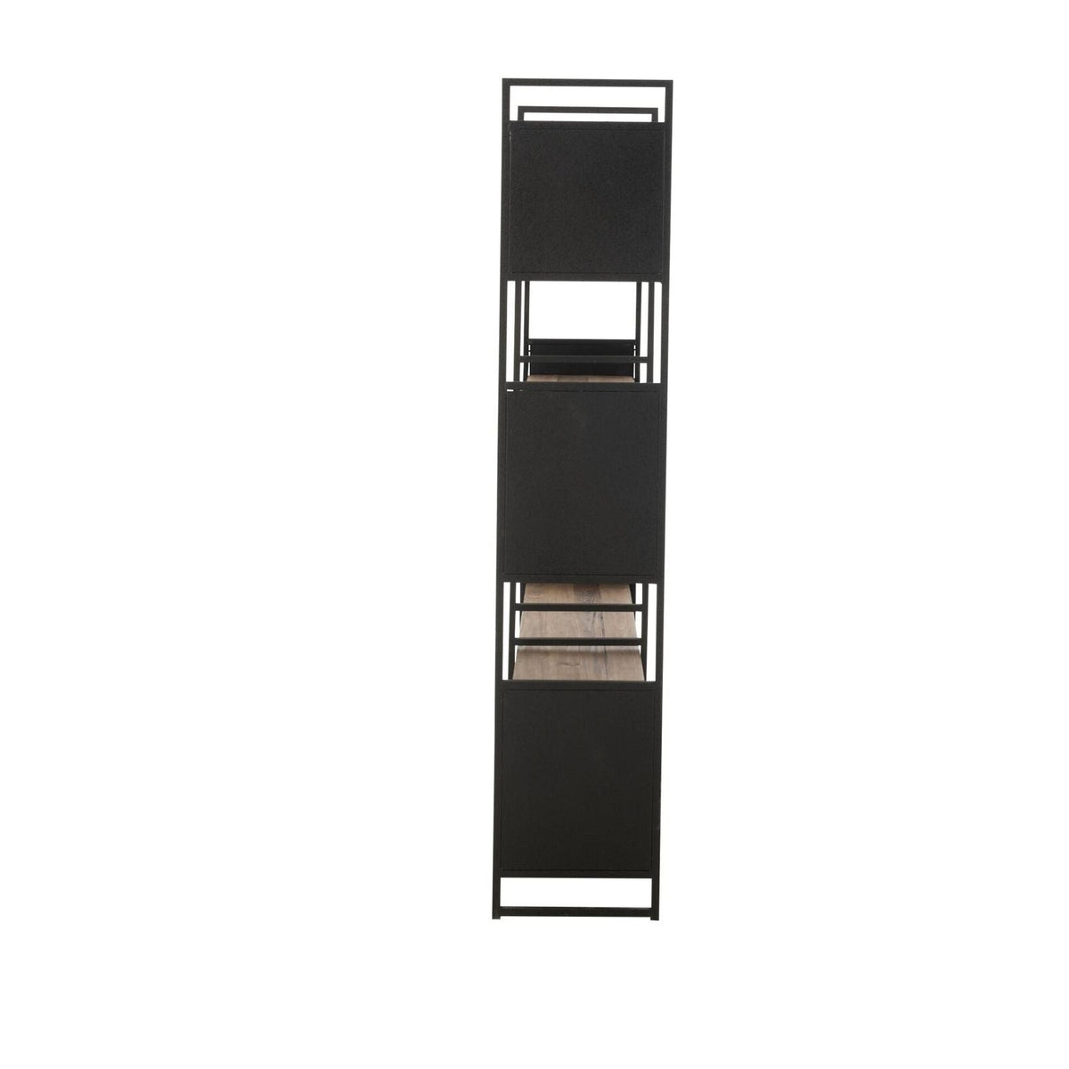 Étagère Rustique Bois Recyclé Noir/Naturel Large J-Line
