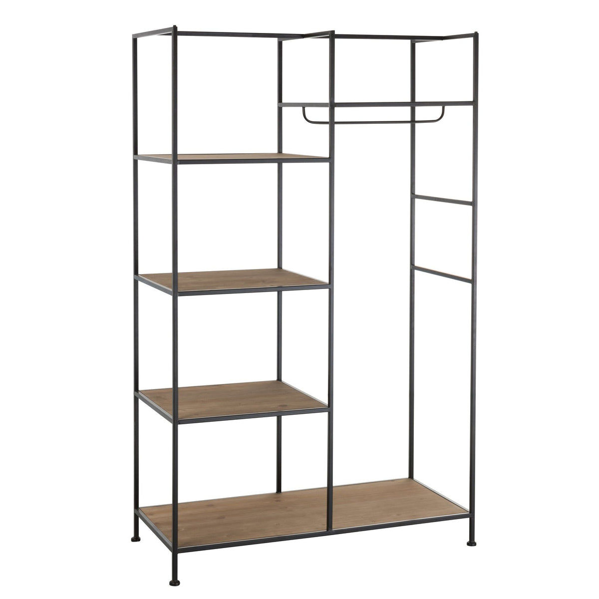 Étagère à linge Métal/Bois Noir J-Line