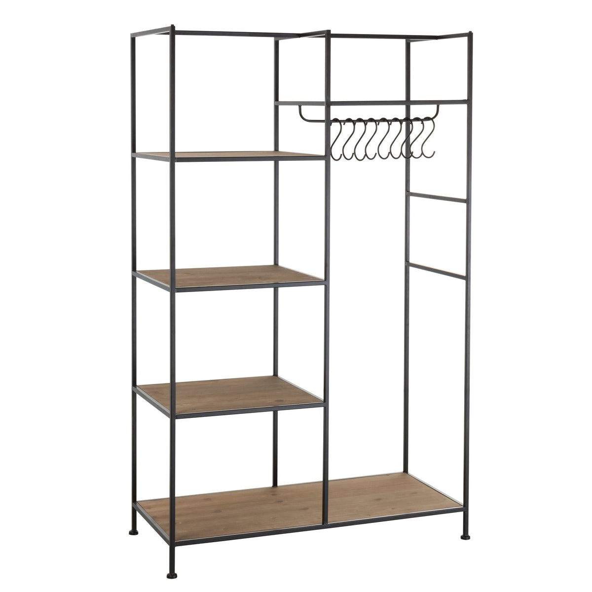 Étagère à linge Métal/Bois Noir J-Line