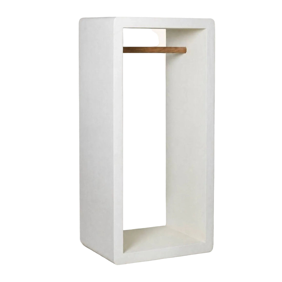 Rek Verona Hoog Kalkpleister Gebroken Wit van Pomax, productfoto in gebroken wit met de volledige vorm in beeld