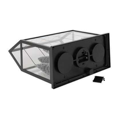 Grand renne en LED avec arbres, verre multicolore, ligne J