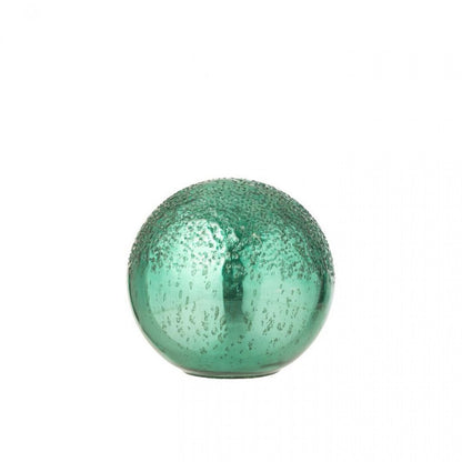 Boule LED Verre Craquelé Vert Lot de 2 J-Line