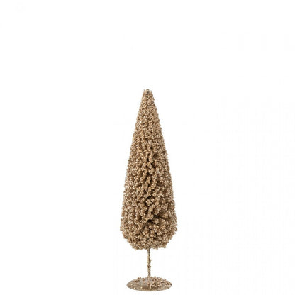 Sapin de Noël Bonnet couleur champagne Lot de 3 J-Line
