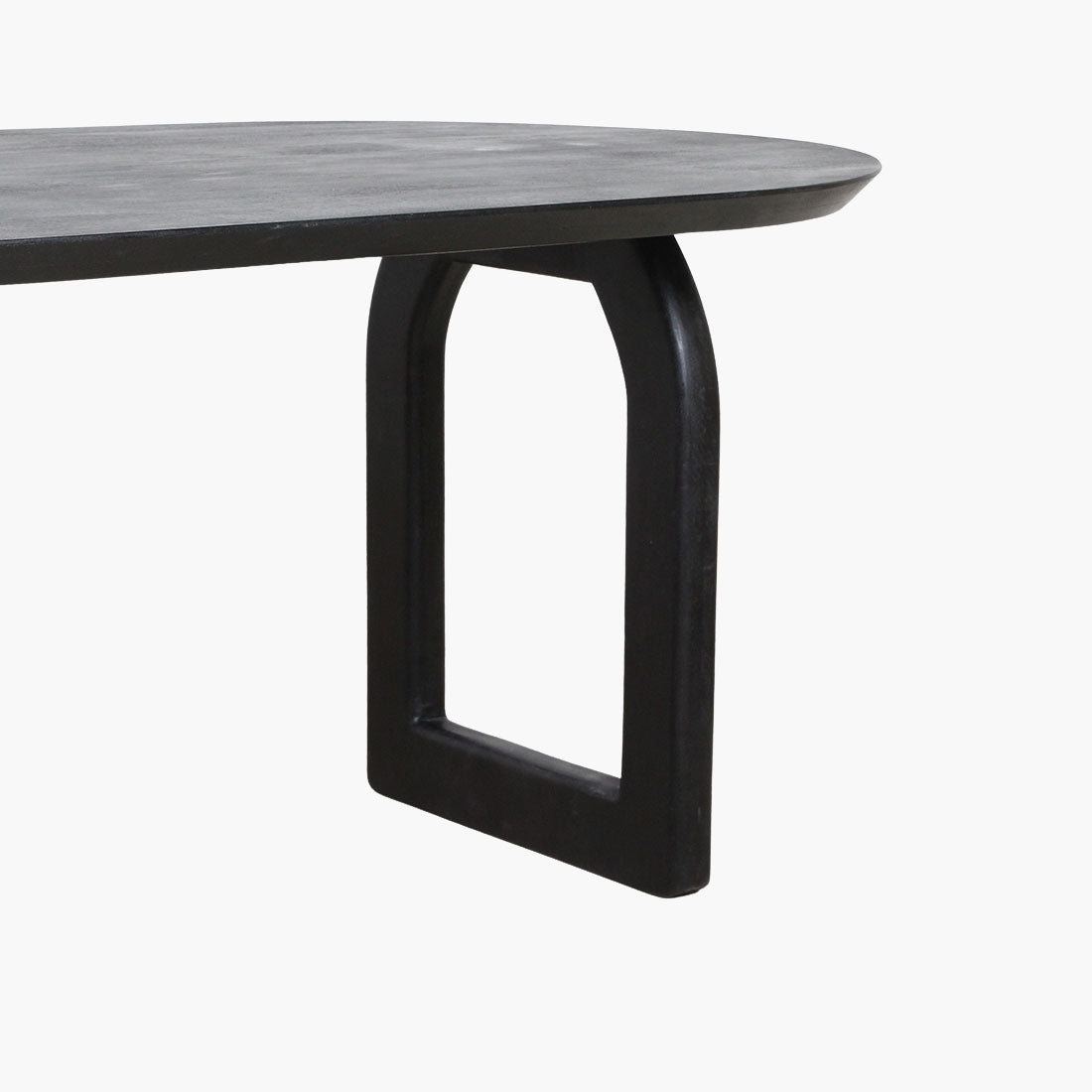 Table à manger Bullnose Mix Noir 180cm Raw Materials