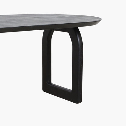 Table à manger Bullnose Mix Noir 180cm Raw Materials