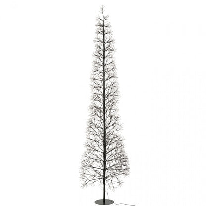 Sapin de Noël à LED blanc chaud en fer noir, extra-large, H 240 cm – J-Line