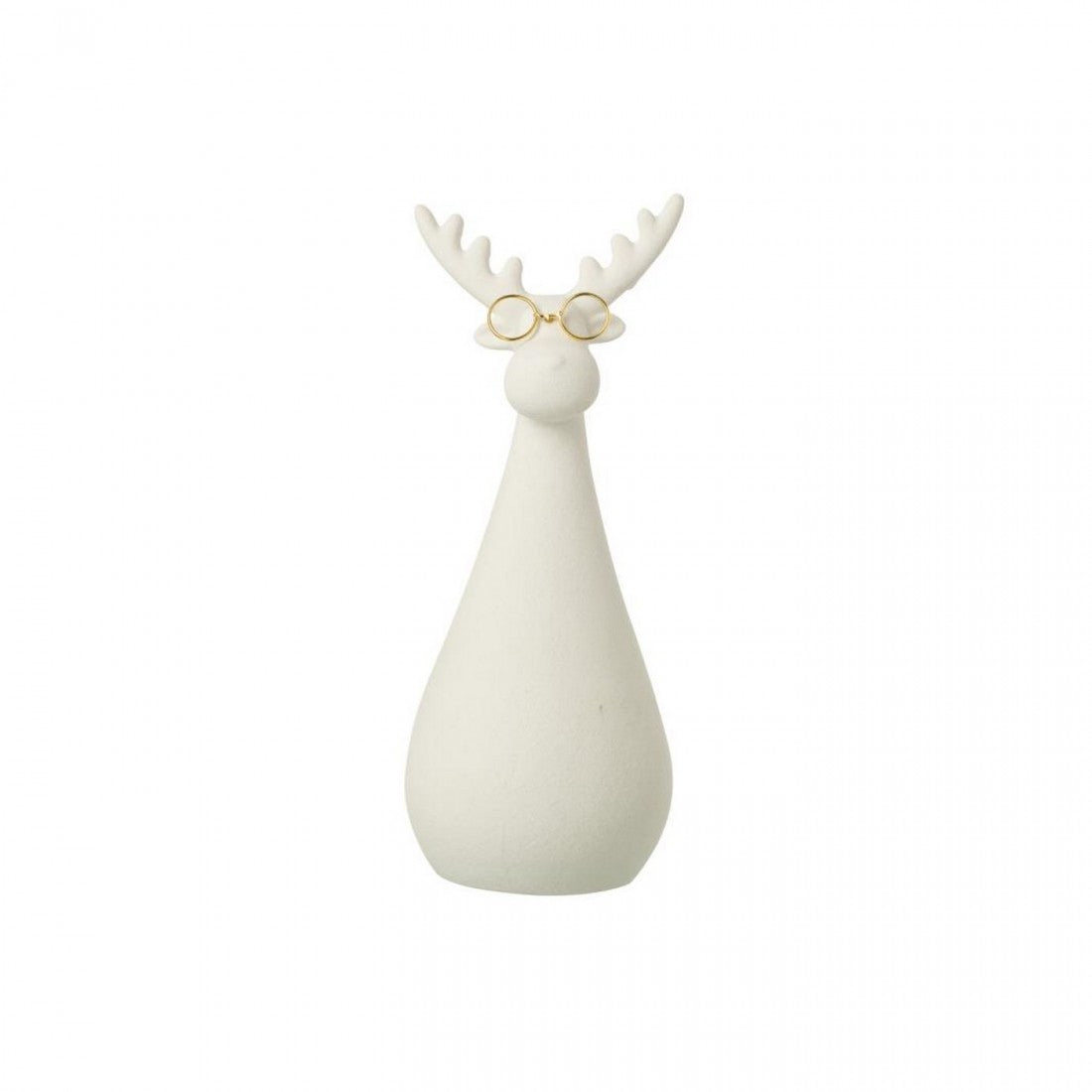 Lunettes Renne en porcelaine blanche/dorée, lot de 3 J-Line