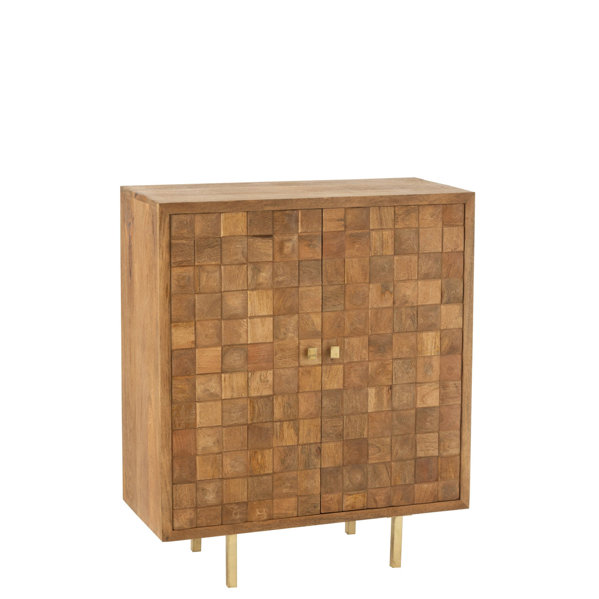 Meuble Nino Métal/Bois de manguier Naturel/Or J-Line