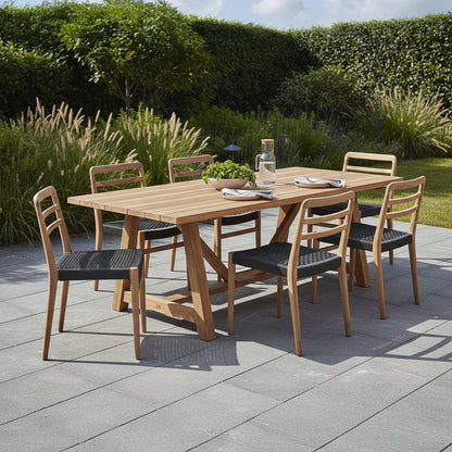 Table de jardin Soleado 240 cm en bois de teck FSC recyclé Raw Materials