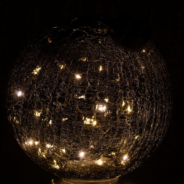Boule de Noël LED Verre Noir Lot de 3 J-Line