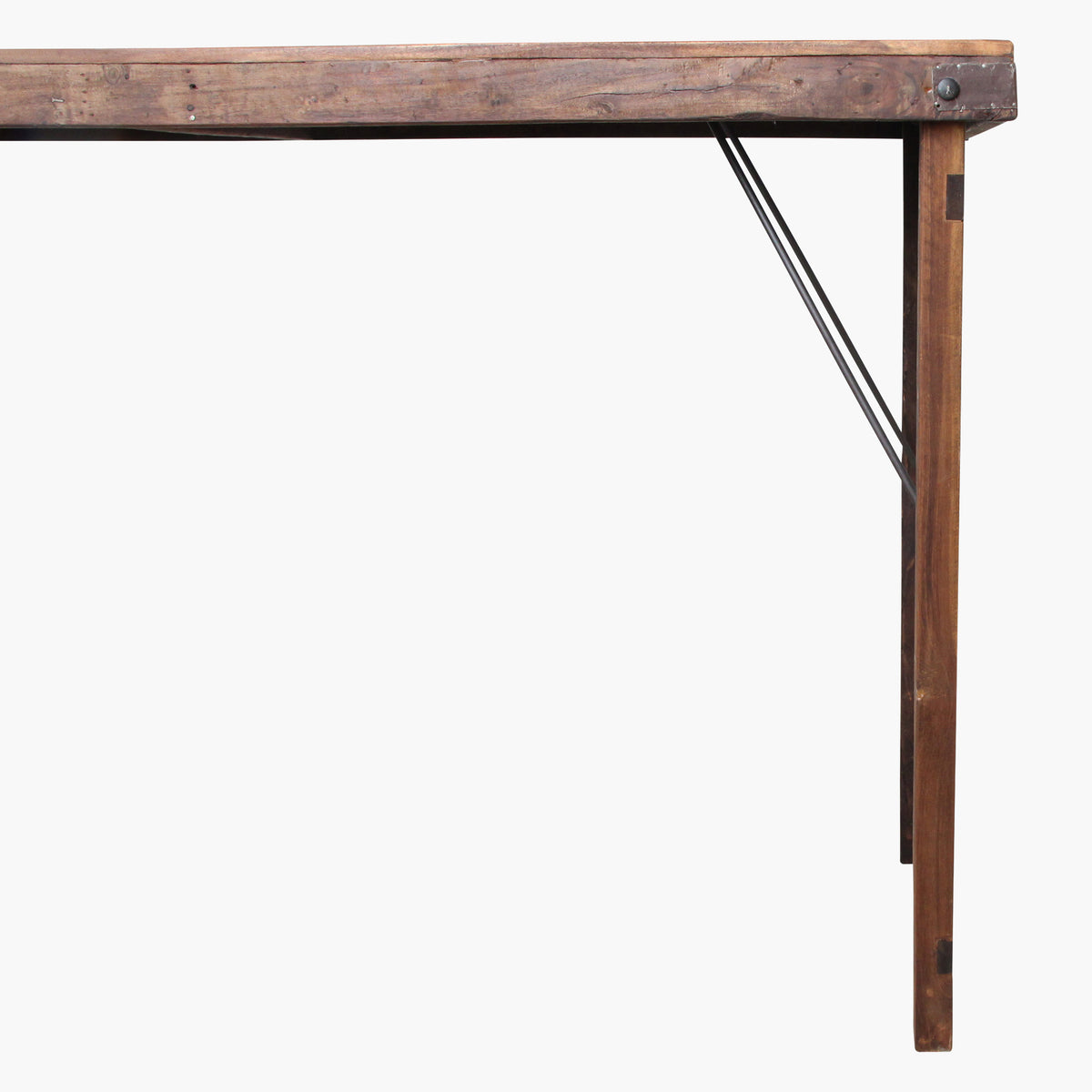 Table de marché en bois marron, pliable Raw Materials