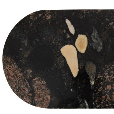 Console Mathilde Marbre Noir/Pêche J-Line